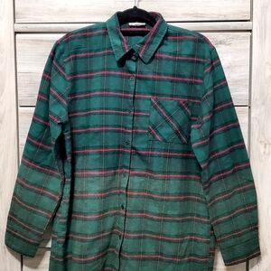 La Miel Plaid Button Up Top